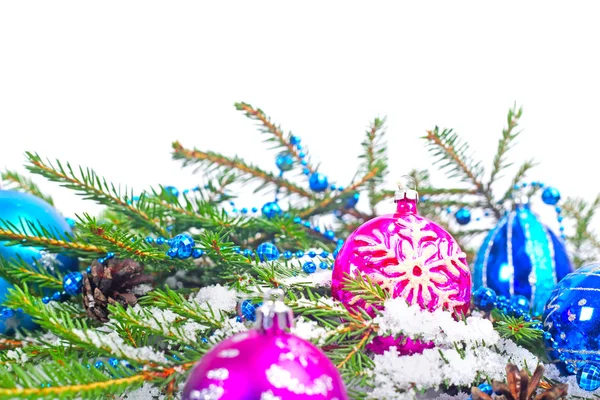 Karácsonyi dekorációk havon — Stock Fotó