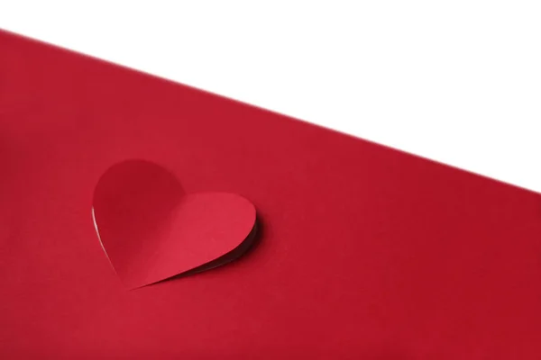 Corazón cortado en papel de fondo — Foto de Stock