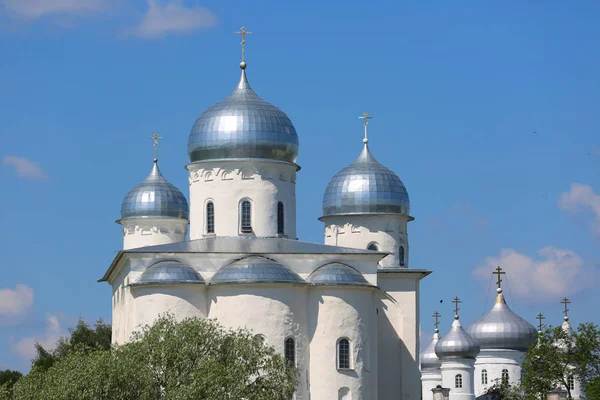 Zverin-Pokrovsky kolostor Novgorod — Stock Fotó