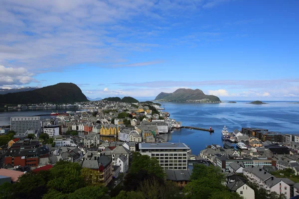 Alesund, Norveç panoramik görünüm