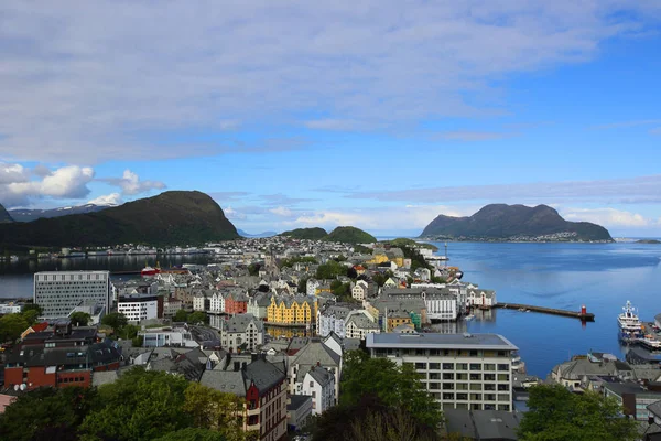 Alesund, Norveç panoramik görünüm