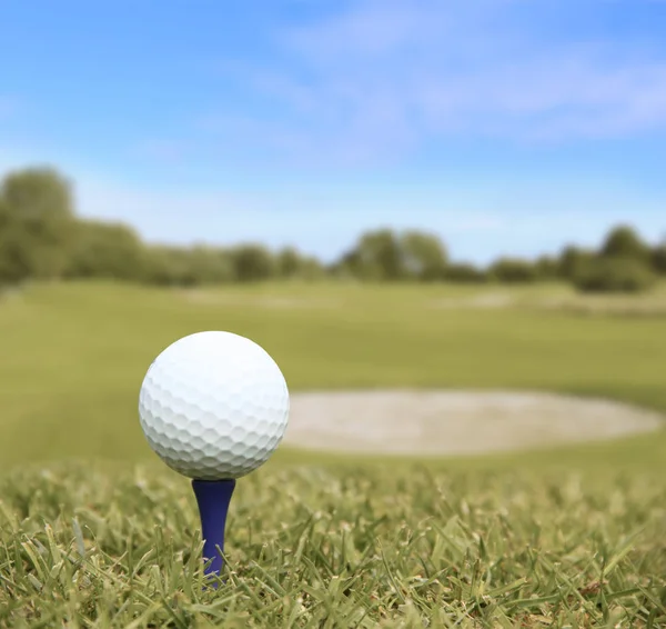 Mingea de golf pe curs — Fotografie, imagine de stoc
