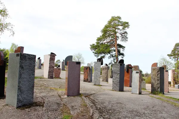 Monumentos em parque de Kotka — Fotografia de Stock