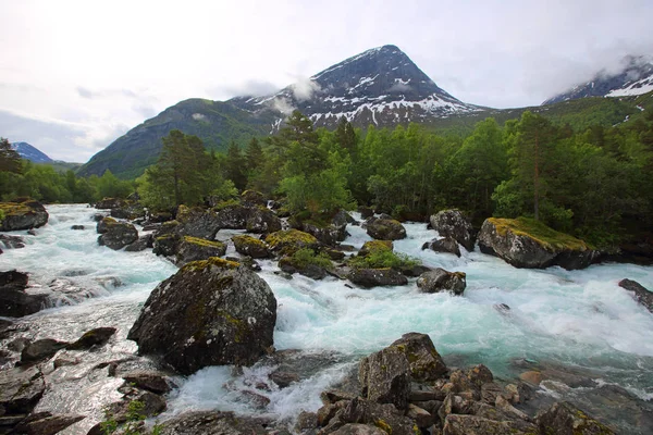 Fiume glaciale, Norvegia — Foto Stock