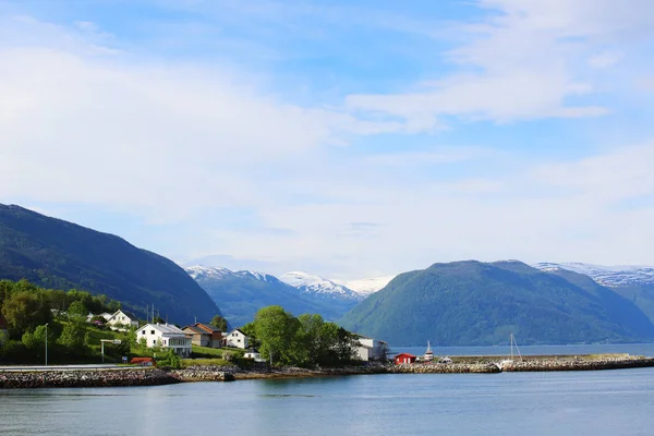 Molo v fjord — Stock fotografie