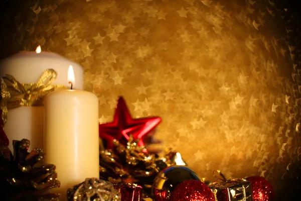 Golden Christmas decoration — Stock Photo, Image