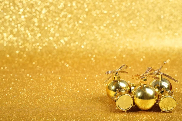 Decoração de Natal dourado — Fotografia de Stock