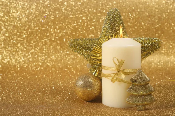 Christmas candle — Stock Photo, Image