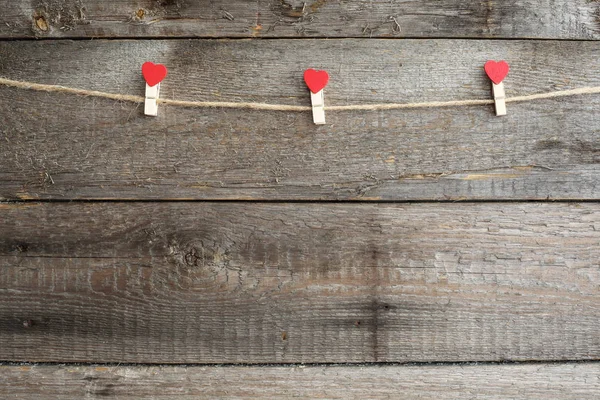 Valentines day pins with hearts — Stock Photo, Image