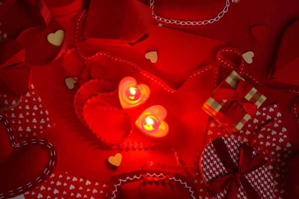 Many valentine day hearts — Stock Photo, Image