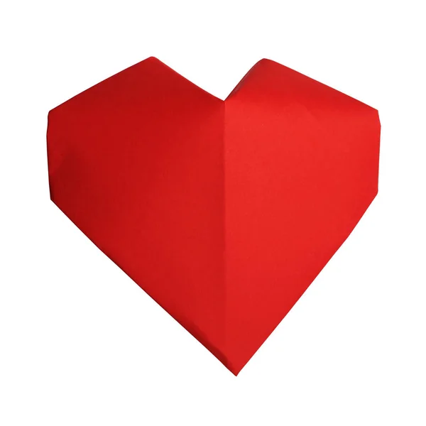 Kırmızı origami kalp — Stok fotoğraf