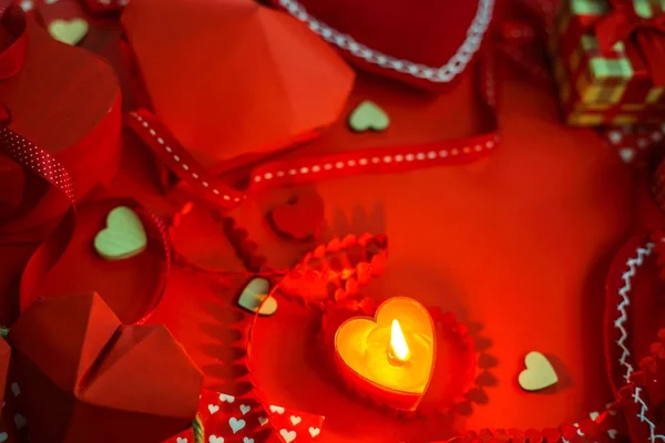 Vele valentine dag harten — Stockfoto