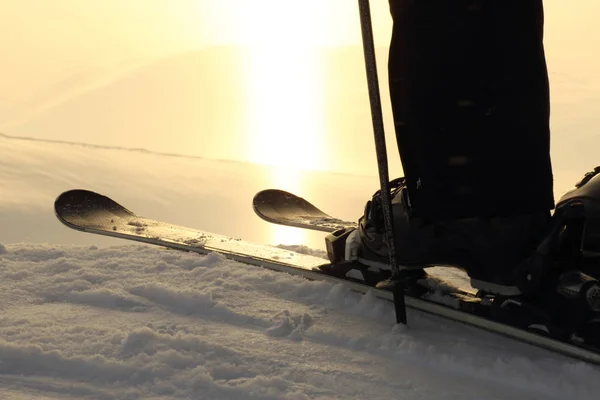 滑雪者在滑雪场 — 图库照片