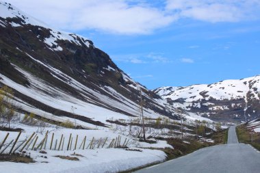 Bahar dağlar yol