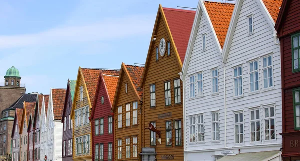 Historické budovy v Bryggen, Bergen — Stock fotografie