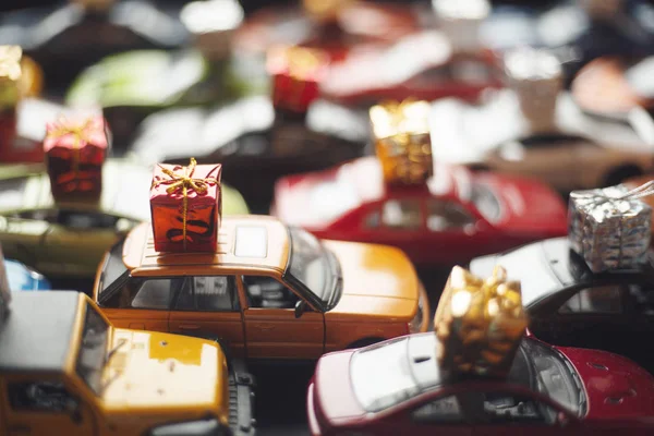 Engarrafamento de carros de brinquedo — Fotografia de Stock