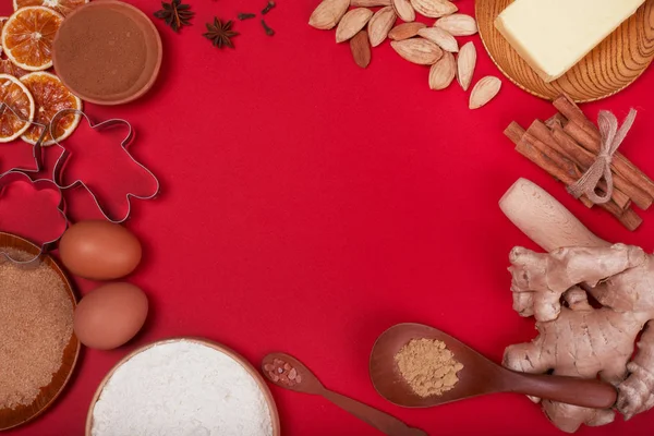 Bolinho de Natal fundo de cozinha — Fotografia de Stock