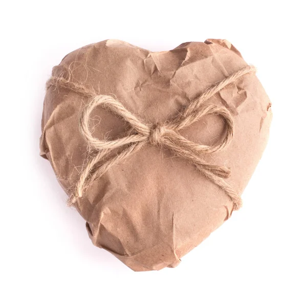 Heart in Wrapping Paper — Stock Photo, Image