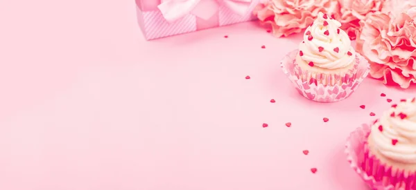 San Valentín amor cupcake —  Fotos de Stock