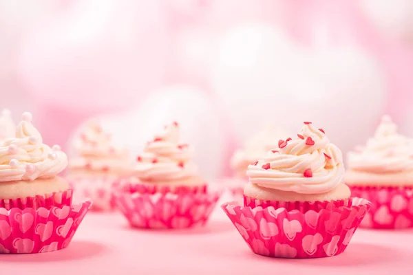 Valentine dag kærlighed cupcakes - Stock-foto
