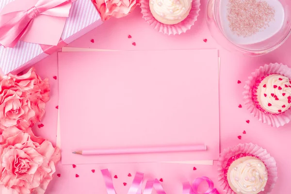 Día de San Valentín fondo rosa — Foto de Stock