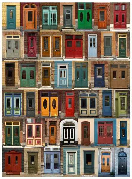 Collage de portes de la ville de Québec à CAnada — Photo