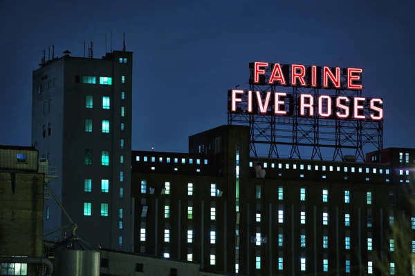 Farine cinque rosa simbolo di montreal — Foto Stock