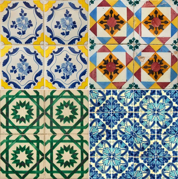Cuatro azulejos de colores —  Fotos de Stock