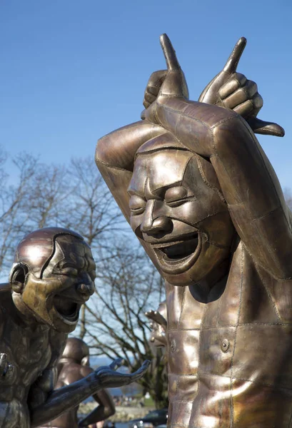 Lachende Skulptur in Vancouver — Stockfoto