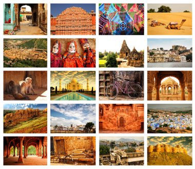Kolaj resimleri Rajasthan, Hindistan