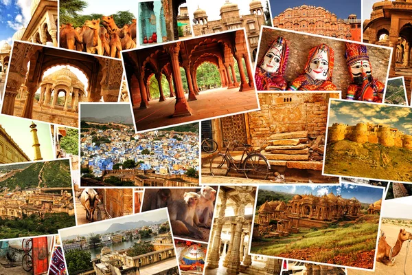 Collage foto Rajasthan, India — Foto Stock