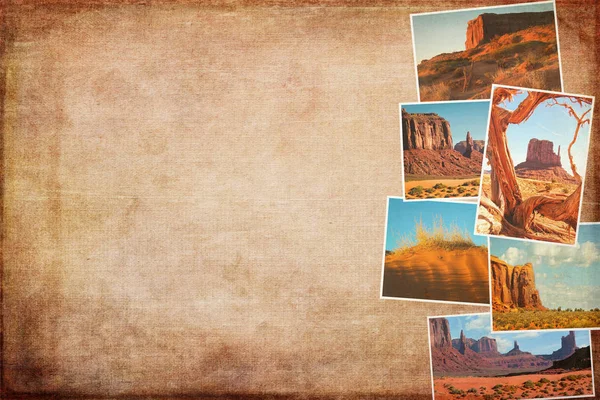 Collage immagini Monument Valley, Arizona, Stati Uniti d'America — Foto Stock