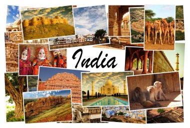 Kolaj resimleri Rajasthan, Hindistan