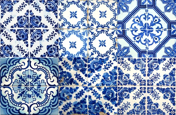 Blauwe patroon tils — Stockfoto
