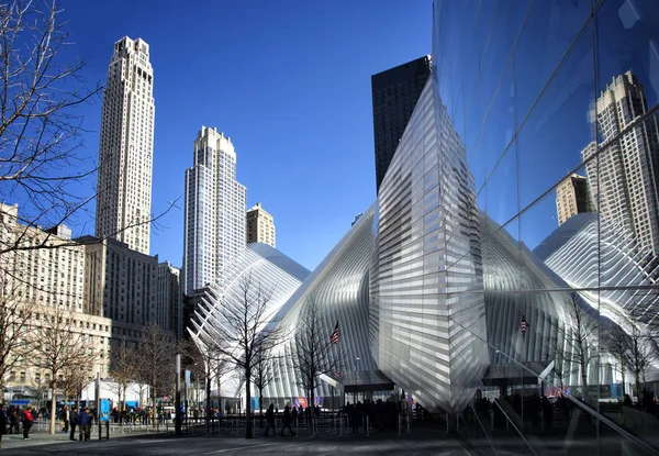 Platsen för åminnelse av ground zero i New York — Stockfoto