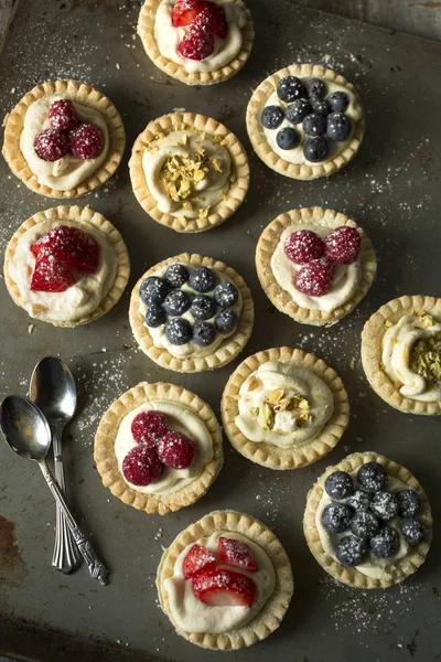 Fresh tartlets with berries — Stock Photo, Image