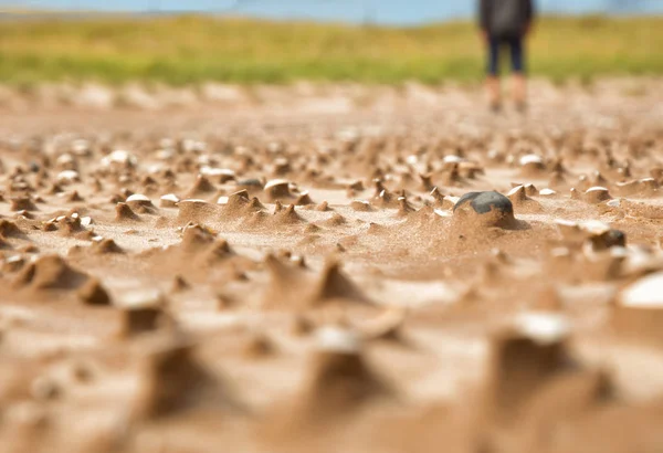 Textuur zand op het strand — Stockfoto