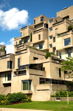 Detail of Habitat 67, housing complex in Montreal clipart