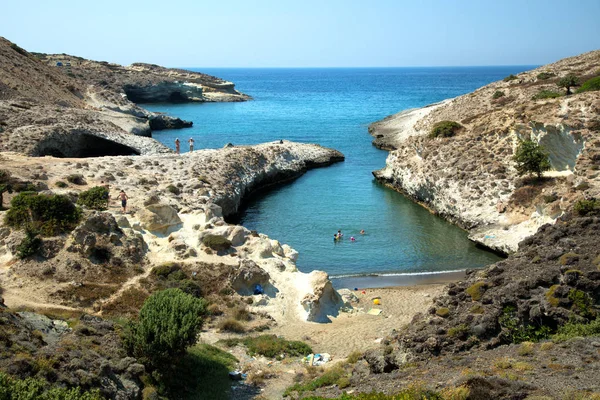 Spiaggia di Kapros nell'isola di Milos in Grecia — Foto Stock