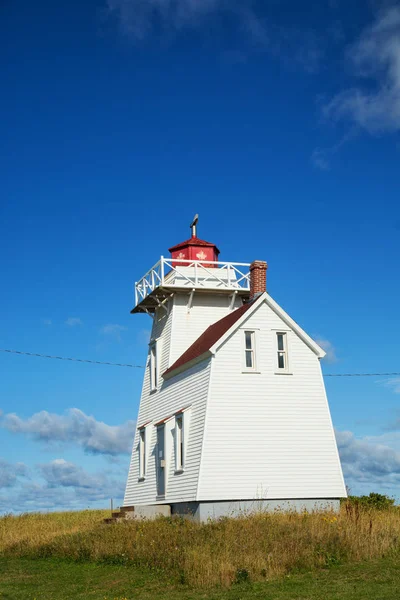 Farol Rústico Ilha Príncipe Eduardo Também Chamado Pei Canadá — Fotografia de Stock