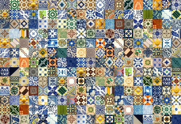 Colagem de azulejos de cerâmica de Portugal — Fotografia de Stock