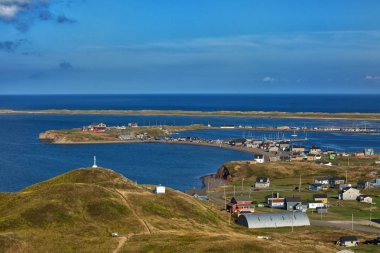 Beautiful view of Havre aubert in Iles de la Madeleine clipart