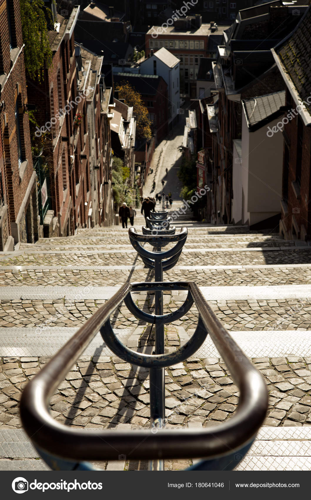 Montagne De Bueren Staircase In Liege In Belgium Stockfoto