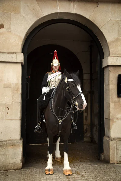 Retrato de uma Guarda Real de Cavalos — Fotografia de Stock