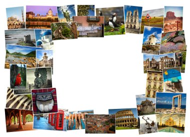 Kolaj resimleri her yerde dünya