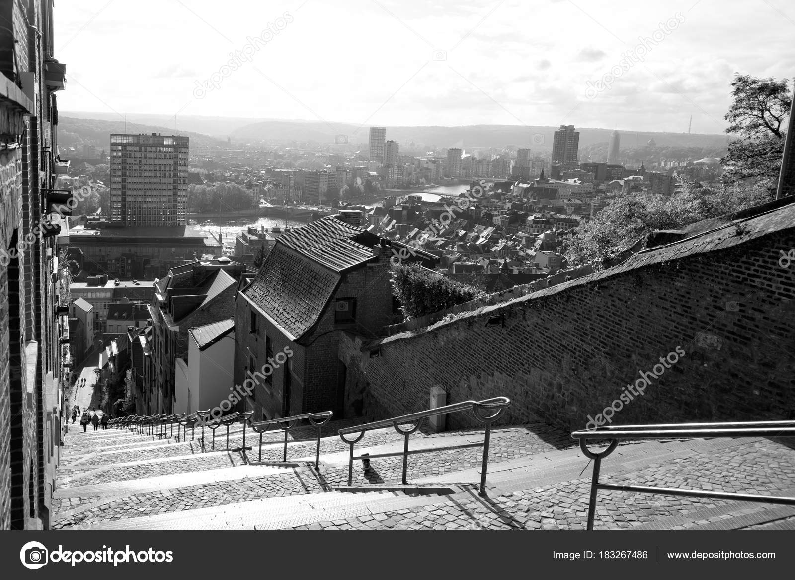 Montagne De Bueren Staircase In Liege In Belgium Stockfoto
