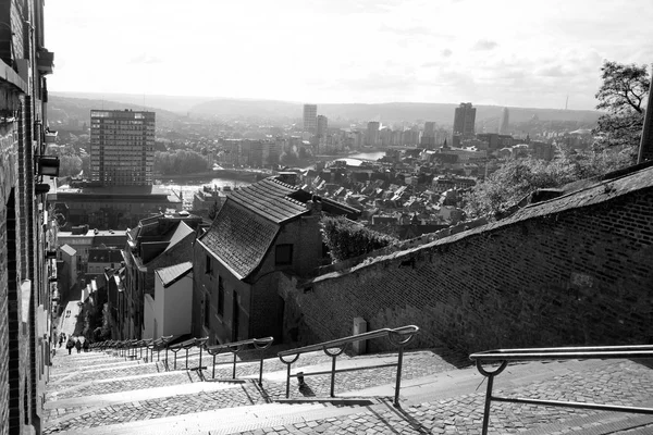 Montagne de Bueren staircase in Liege in Belgium — Stock Photo, Image