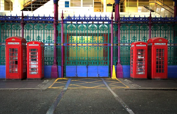 Red english phone booths — Stock Photo, Image