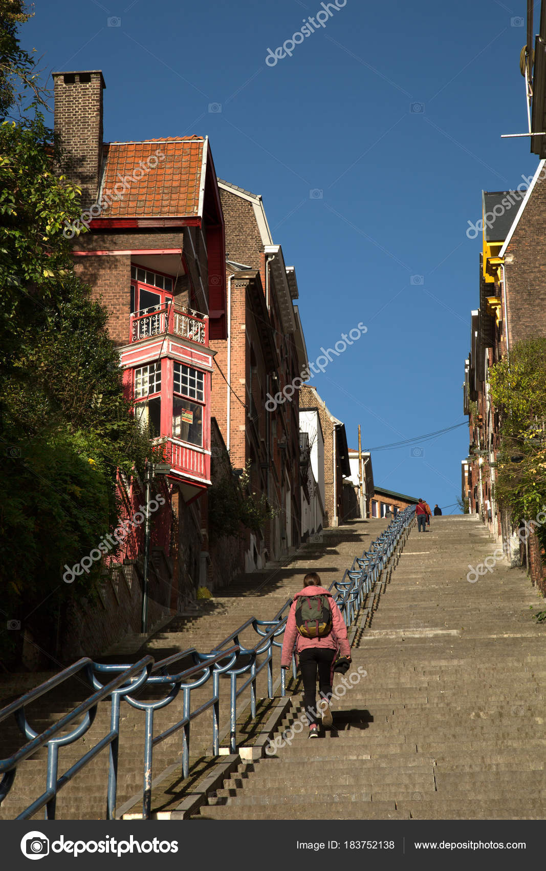 Montagne De Bueren Staircase In Liege In Belgium