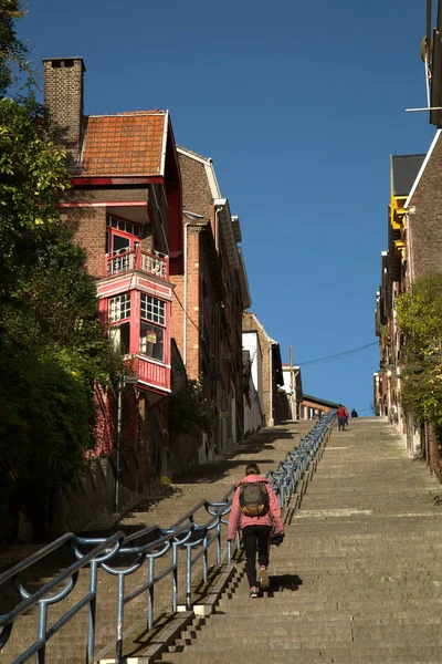 Montagne de bueren treppe in liege in belgien — Stockfoto